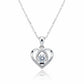 Silver Forever Love Dancing Heart Pendant