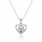 Silver Forever Love Dancing Heart Pendant