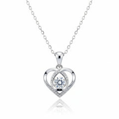 Silver Forever Love Dancing Heart Pendant