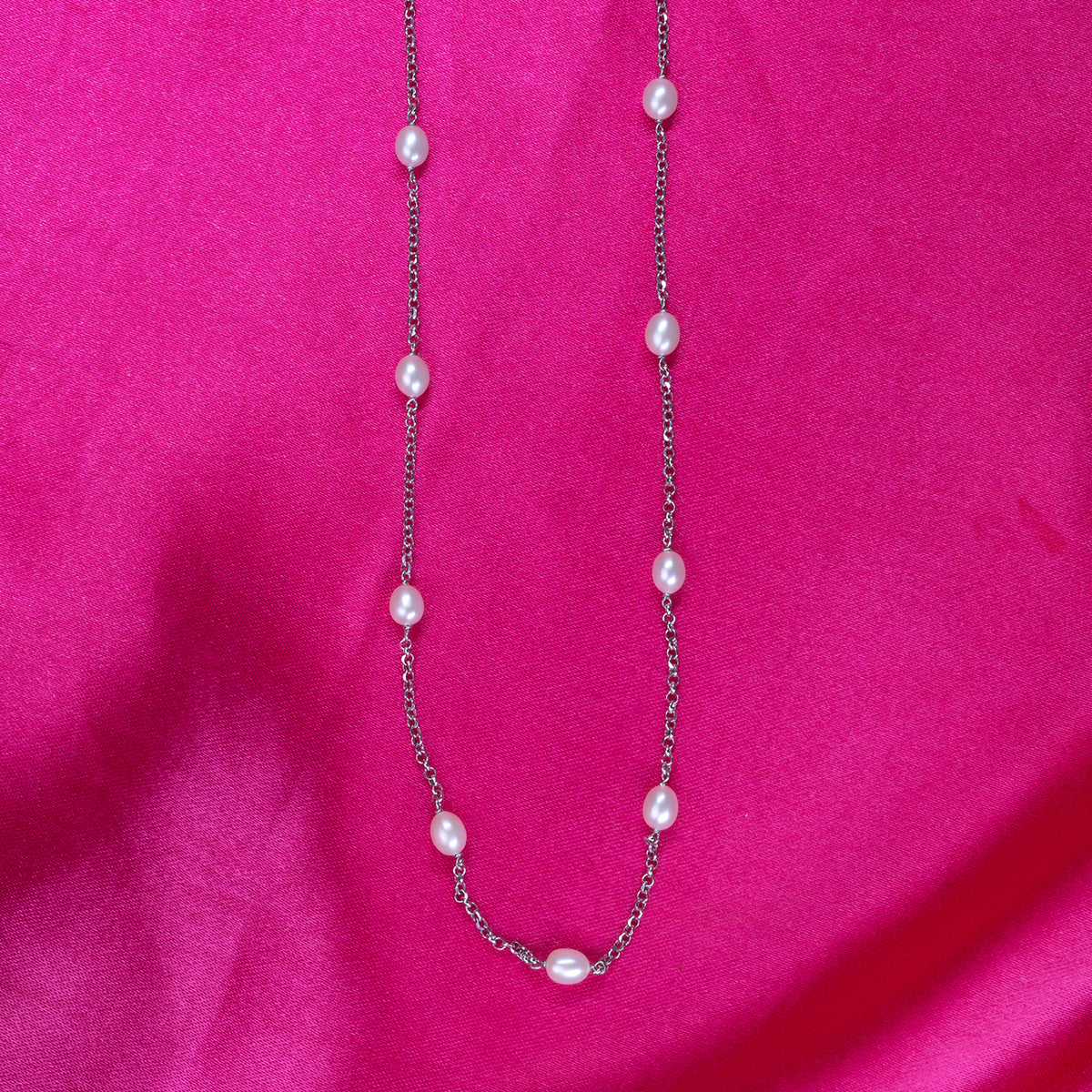 Silver classy Pearl Gemstone Chain