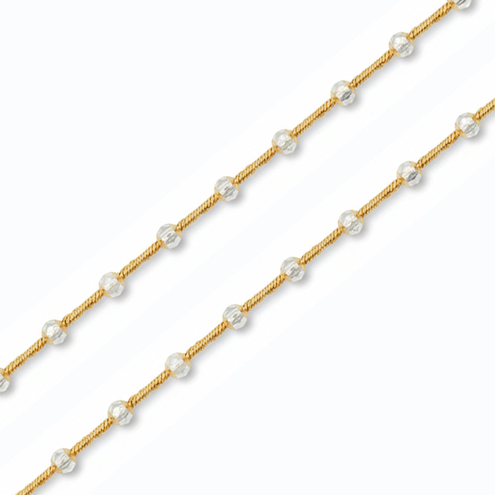 Rose gold luminous Silver Beads  Anklet for her