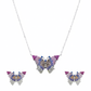 Silver Italian Fancy Butterfly set