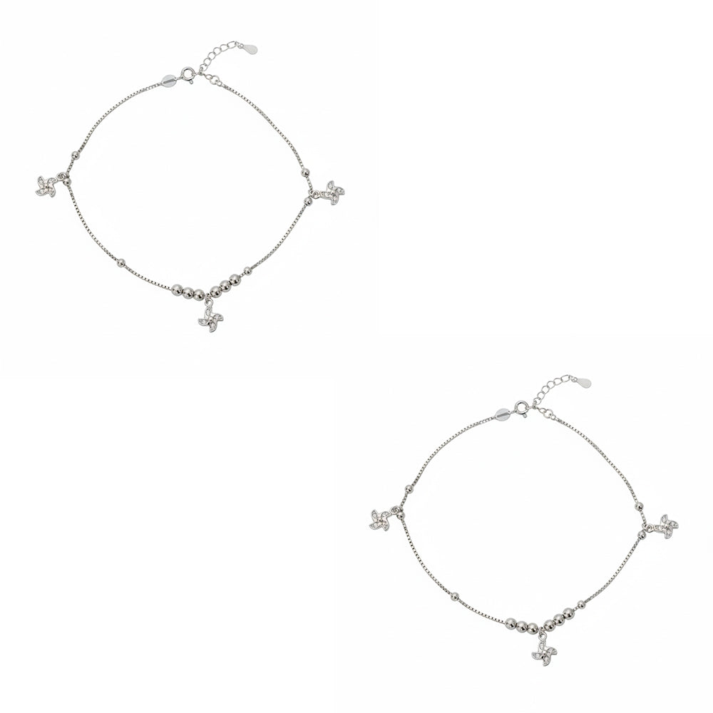Silver Star charm Anklets