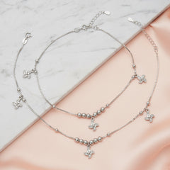 Silver Star charm Anklets
