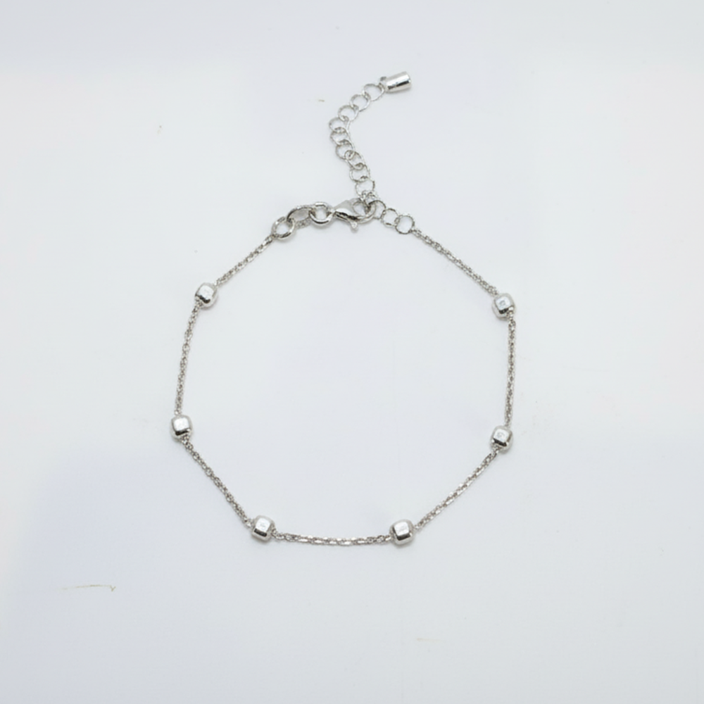 Silver Delicate Solo Hand Bracelet