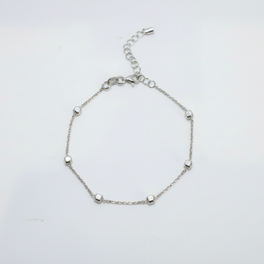 Silver Delicate Solo Hand Bracelet