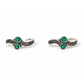 Silver Garland Green Toe Ring