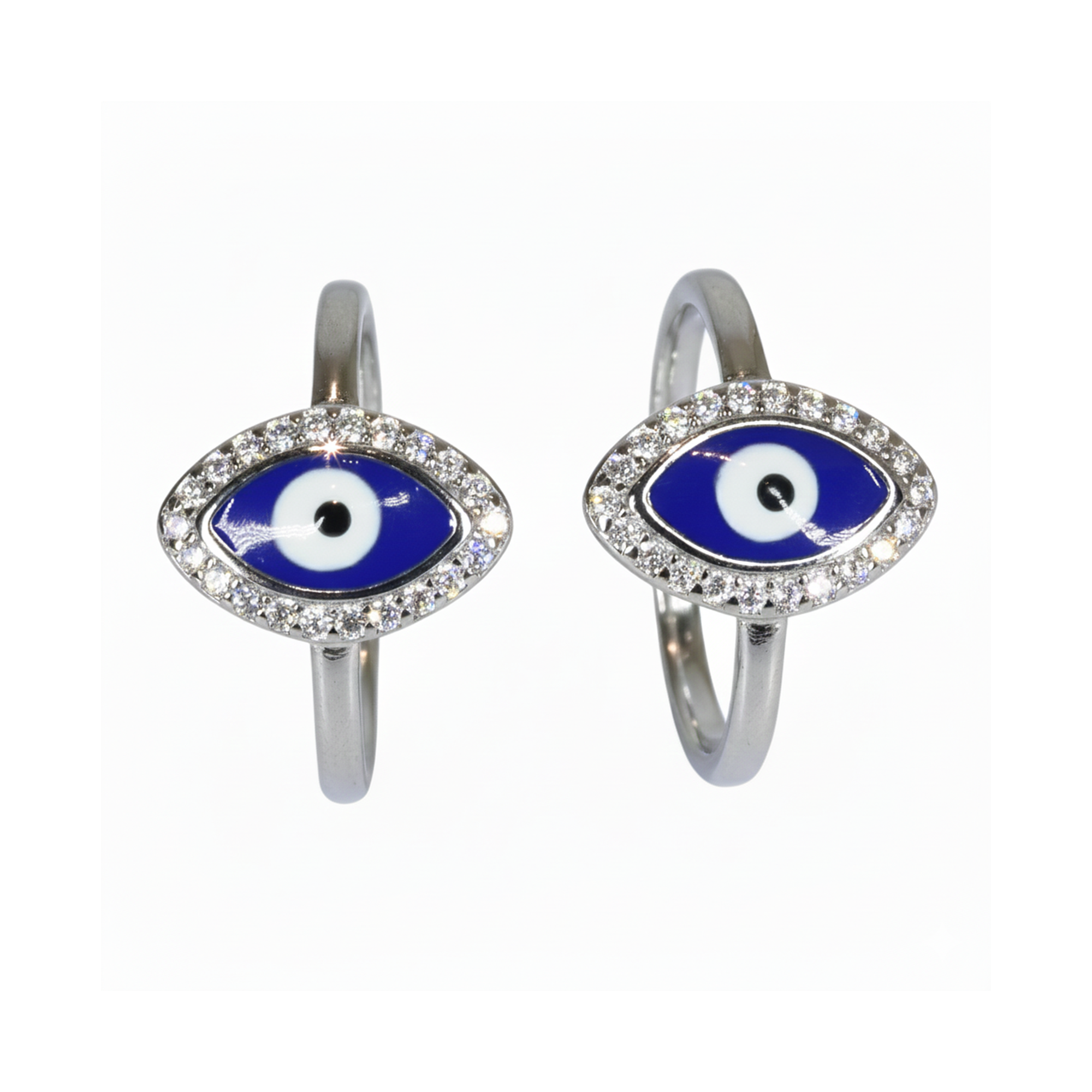 Silver Good Luck Evil Eye Toe Ring