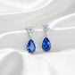 Silver Ocean Deep Blue Earrings