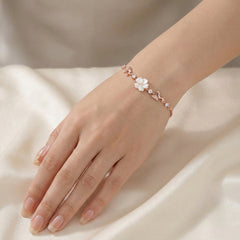 Rose gold Mother of Pearl Butterfly chain bracelet