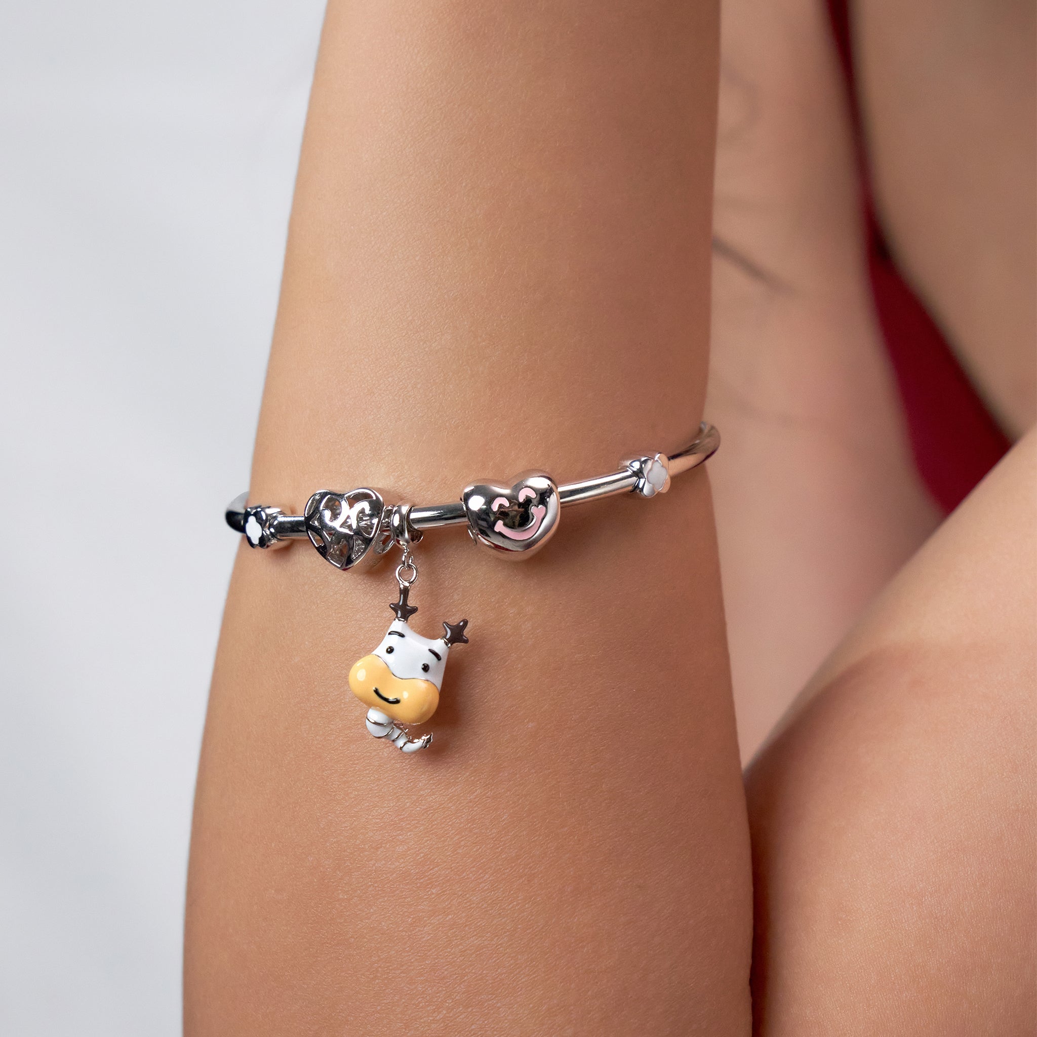 Silver Sweetheart Character Dangle Bracelet For Her