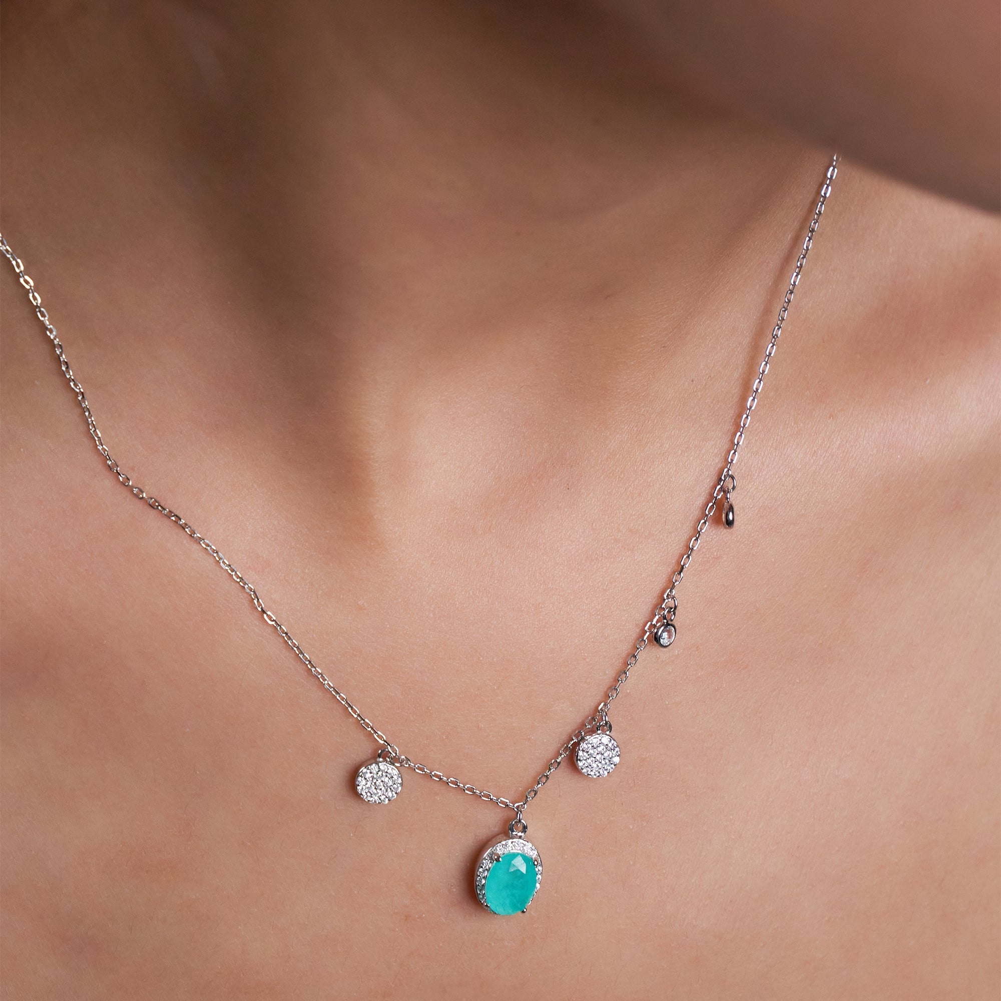 Silver Ocean Serenity Halo Set