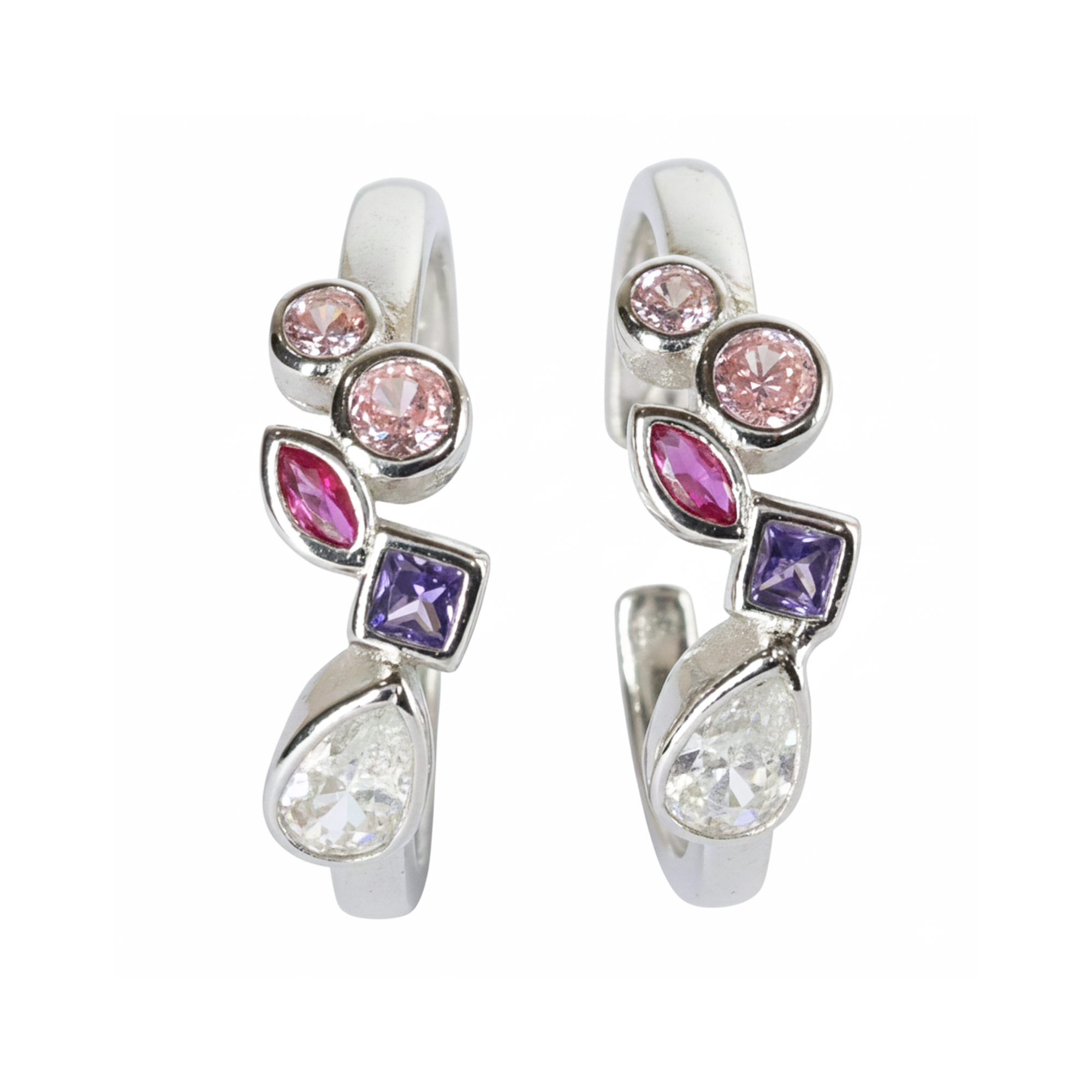 Silver Cluster Multi Stone Toe Ring