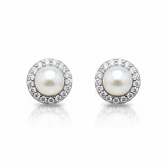 Silver Classic Pearl Studs
