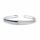Silver Celestial Deep Blue Inlay Bracelet For Her
