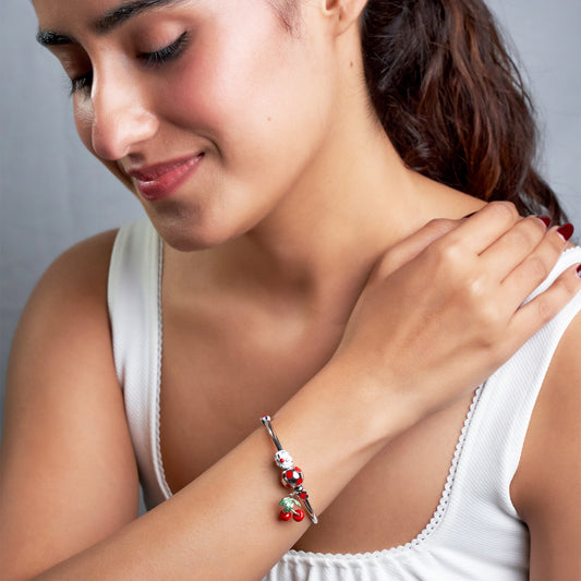 Silver Sweet Treats Charms Openable Bracelet for her