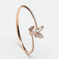 Rose Gold Open Cuff Butterfly Bracelet