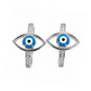 Silver Dainty Evil Eye Toe Ring