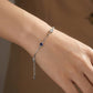 Silver Classic Blue and White Girlish Chain bracelet