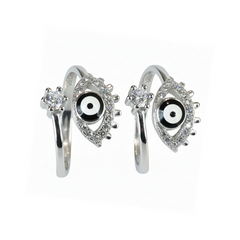 Silver Classic Evil Eye Shield Toe Ring for Her