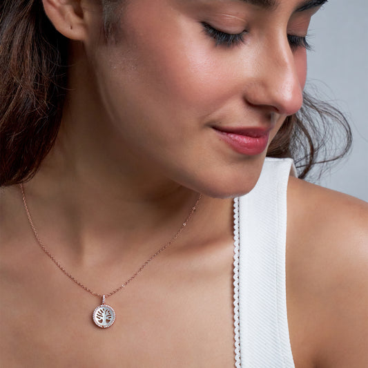 Rose Gold Tree of Life Pendant