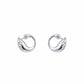 Silver Dazzling Swan pendant set