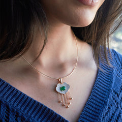 Silver Golden Fortune cloud Charms Pendant