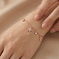 Rose gold Delicate Flower Charm Bracelet For her