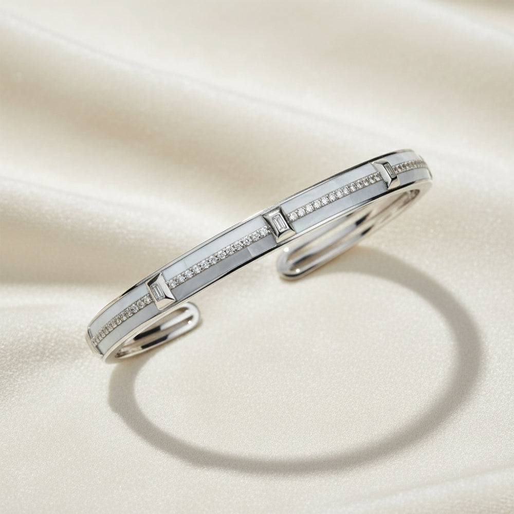 Silver Victory Mother Of Pearl Bracelet For Her