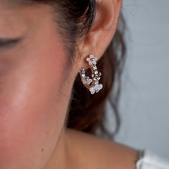 Silver Premium Floral Bali Earrings for Her