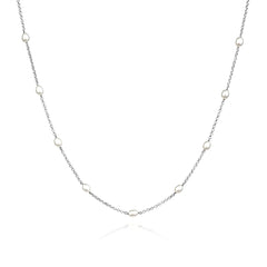 Graceful Freshwater Pearls Sterling Silver Chain
