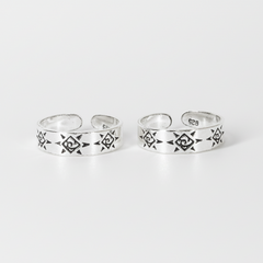 Silver Beach and sun Aesthetic Toe ring