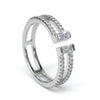 Silver Split Band Ring