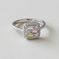 Silver Multi Colour Baguette Ring For Her