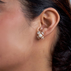 Rose Gold Pearl with Floral Design