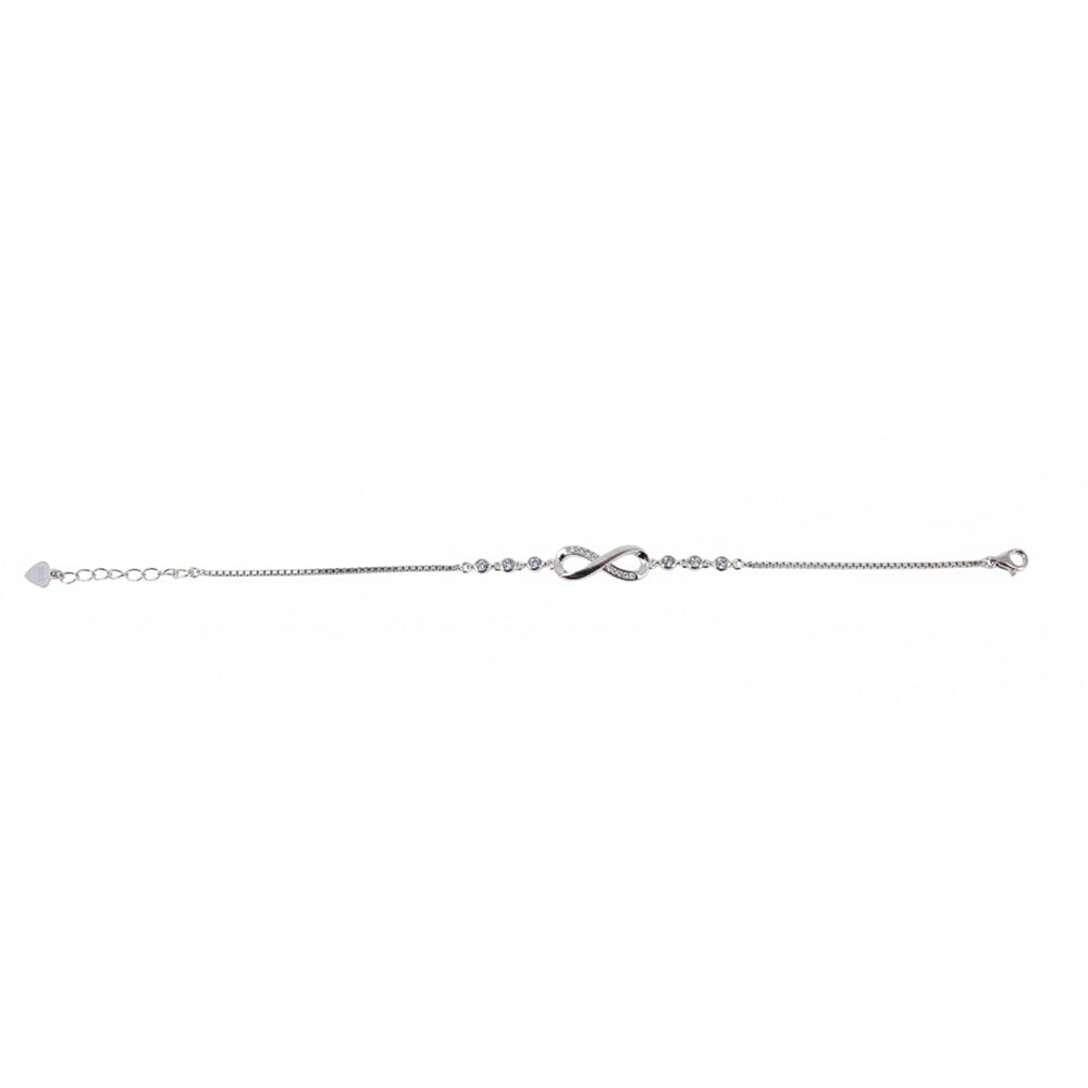 Silver Infinity Fancy Chain Bracelet For her