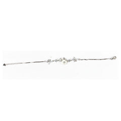 Silver Cute Whimsical Flower and Butterfly Bracelet for her