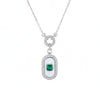 Silver Mother of Pearl Halo Pendant