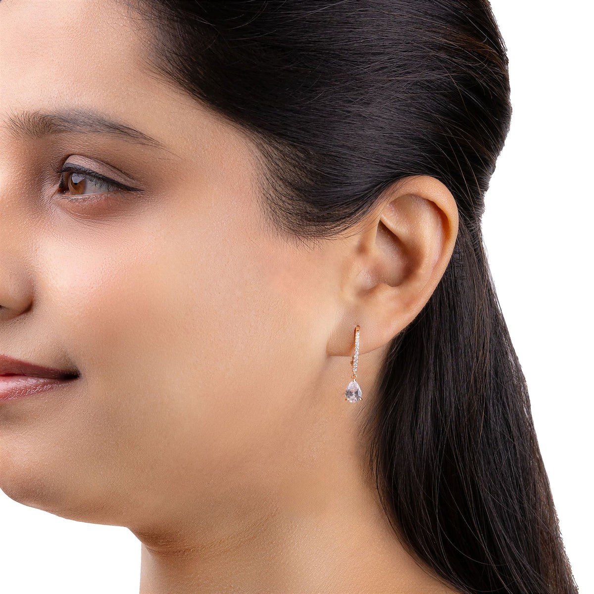 Rose Gold Dewdrop Earrings