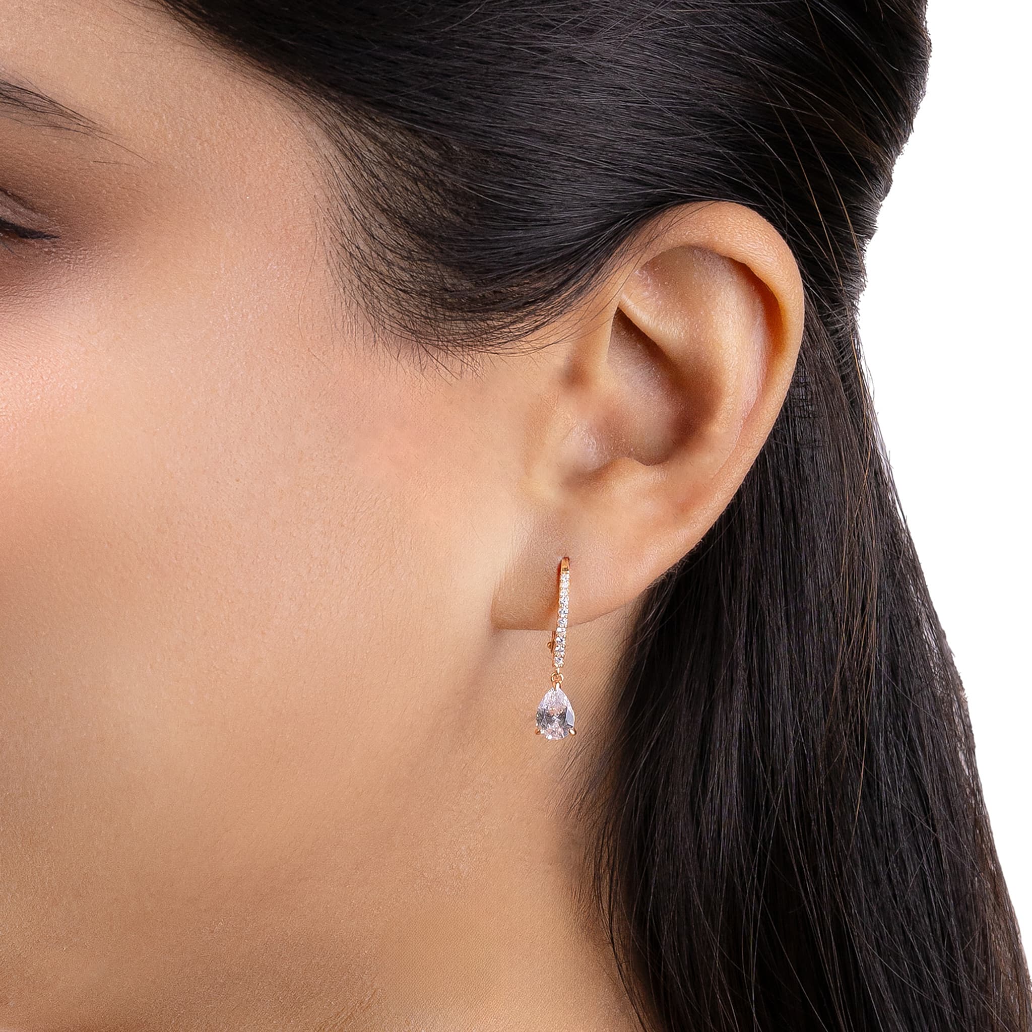 Rose Gold Dewdrop Earrings