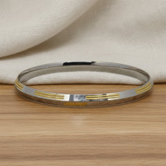 Silver Elegant Classic Gold Mens Bracelet (kada) for him