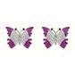 Silver Ombré Flutter Butterfly Pendant Set