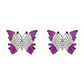 Silver Ombre Flutter Butterfly Pendant Set