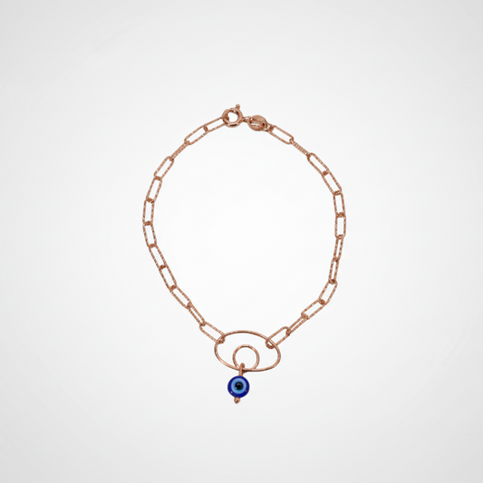 Rose Gold Evil Eye Protection Bracelet