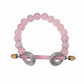 Silver Pink Bar and Brads Bracelet For Her
