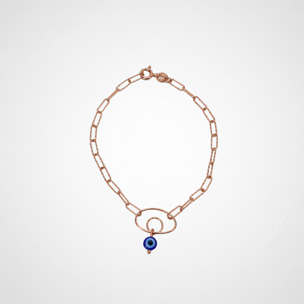 Rose Gold Evil Eye Protection Bracelet