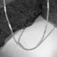 Silver Modern Hybrid Bar Chain For Him