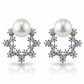 Silver Stardust Pearl Studs