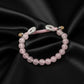 Silver Pink Bar and Brads Bracelet For Her