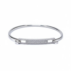 Silver Sleek Bar Link Bracelet